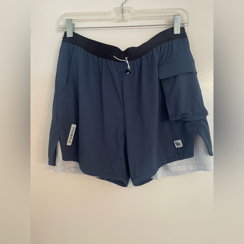 YoungLA Men's Athletic Shorts - Dark Blue